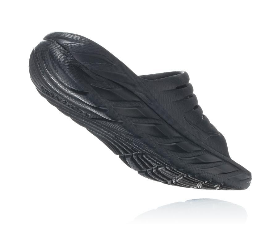 Hoka One One Mens Slide - ORA Recovery - Black - YQIZ57103